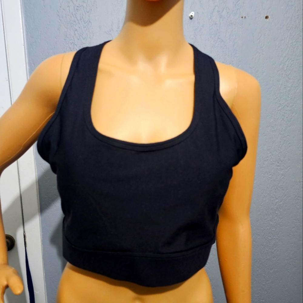 Black Athletic Crop Top